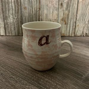 “a” monogrammed mug